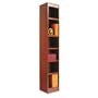 Narrow Profile Bookcase, Wood Veneer, 6-Shelf, 12 x 72, Medium Cherry