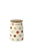 T&G Spot On Ceramic Sugar Jar in Cream with Spot Design (Gift Boxed) d10.8x15cm