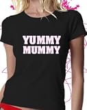 Yummy Mummy T-shirt - Gift for New Mum, Black, L