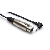 1Ft Microphone Cable Xlr3F To Ra 3.5Mm Ts With White Earbud Headphones