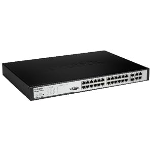 D-Link DES-3028P Managed Stackable Ethernet Switch with PoE - 24 x 10 100Base-TX LAN, 2 x... by 