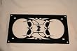 Dual Skull Blades Universal Radiator Cover Black