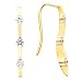 14K White or Yellow Gold Three-Stone Diamond Earrings - 0.50 Ct., 1.00 Ct., 1.50 Ct. or 2.00 Ct. (ALSO AVAILABLE WITH GEMSTONES)