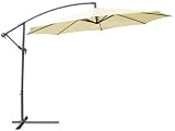 Jago AMPS03beige Ampelschirm beige Durchmesser 3,50m Höhe 255 cm