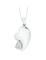 Silver CZ My Beloved Friend 18in Necklace. Metal Weight- 5.65g.