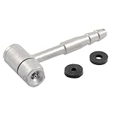 uxcell　タイヤタイヤエアーチャック　タイヤ修理ツール　オートバイ用　シルバートーン