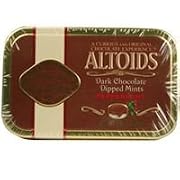 Holiday Gifts Altoids Curiously Strong Dark Chocolate Dipped Mints, Peppermints - 1.76 Oz / Tin, 12 ea