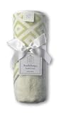 SwaddleDesigns Terry Velour Hoodie Towel- Very Light Kiwi with Kiwi Mod Squares