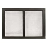Shaker Graphite Powder Coated Metal Iron Fireplace Double Door Protective Enclosure 35