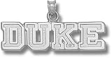 Duke Blue Devils Block DUKE Pendants - Sterling Silver Jewelry