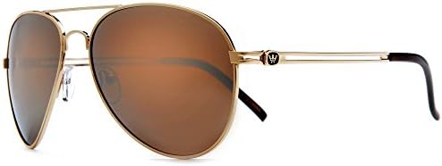 Triple Crown CHP Full Mirror Premium Metal Tear Drop Classic Aviator Sunglasses (Gold)