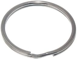 SPLIT KEY RINGS 38MM 1 1/2 INCH NICKEL PLATED STEEL ( pack of 50 )