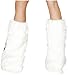 St Patrick's Day Furry Shamrock Novelty Leg Warmers (White) with Bewild Bracelet