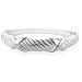 Sterling Silver Fancy Graduated Hollow Bangle 7