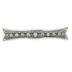 Art Deco 14k Gold and Diamond Brooch by Antique and Estate Jewelry