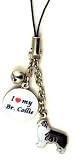 Border Collie Dog Cell Phone Charm