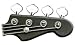 Bass Guitar Headstock Metal Belt Buckle