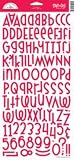 Doodelbug Shin Dig Velvet Alphabet Stickers - Ladybug