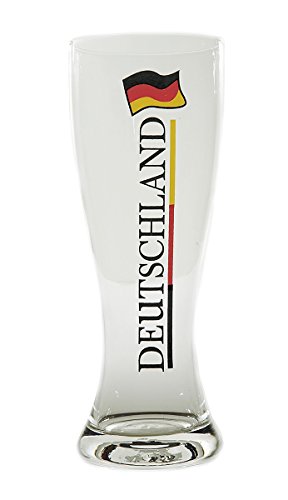 1 x Weizenbierglas Deutschland 0,5 l Weissbierglas Bierglas Fanartikel WM EM