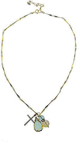 Andrea Barnett Druzy Cross Necklace