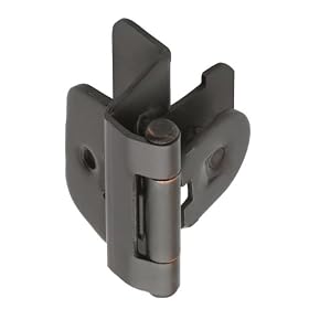 Amerock Double Demountable Hinge 1 4-Inch overlay, Oil Rubbed Bronze #BP8701-ORB by Amerock