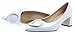Sfnld Women's Retro Pointed Toe Metal Buckle Slip Ons Block Heel Pumps Shoes