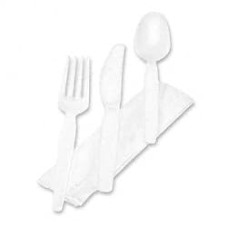 Dixie Food Plastic Tableware, Mediumweight, Fork/Spoon Combo, White, 1000/Carton