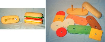 31wXUqLv2SL Wooden Educational Stack Toy   Hoagie Sandwich