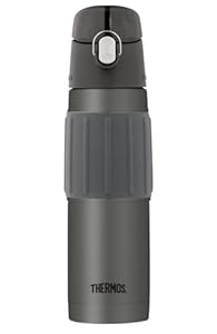 Thermos 18-Ounce Stainless-Steel Hydration Bottle, Charcoal