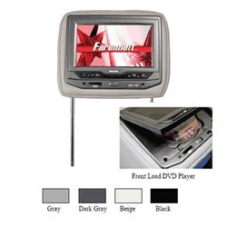Farenheit HRD93GR� 9? Wide (16:9)� Pre-Loaded Universal Replacement Headrest DVD/Monitor Combo with�1 Headphones - Gray