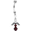 Handmade January Birthstone Angel Belly Ring MADE WITH SWAROVSKI ELEMENTS