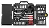 Stanley 91-988 1/4-Inch 3/8-Inch and 1/2-Inch Drive Mechanics Tool Set, 201-Piece