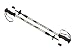 WOLF BLACK POLE - the walking pole by WOLFThe silver pole is designed for snowshoeing. As expected: high-quality workmanship, all standard features, such as carbide flexible tips and the length-adjustable screw and lock technology and extra-large baskets. This pole offers the best grip on all snowshoeing trips and mountaineering trips.Technical information:* Grip: Ski grip, PE, with ergonomic loop* Pole segments: Durable and high-quality aluminium alloy, main pole is silver, sliding pole is coated and comes with a screw and lock technology. Maximum length 140 cm.* Tip: Incorporated carbide flexible tip in a steel ring, extra-large, moveable baskets, rubber buffer with interior metal ring to stabilise the tip during use.Included in delivery:* Contents: 1 pair of poles with ergonomic loops, 2 extra large snow baskets, 2 rubber buffers* net weight: approx. 0.6 kg* Miscellaneous: Original packaging in PE bag