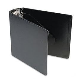 Wilson Jones 34449NLH - Heavyweight Casebound DublLock Round Ring Binder, 11 x 8-1/2, 3 Cap, Black-WLJ34449NLH