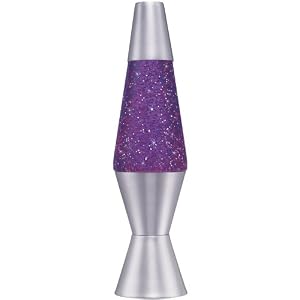 Lava Lite 10 Glitter Lamp - Purple Liquid Silver Glitter by Lava Lite