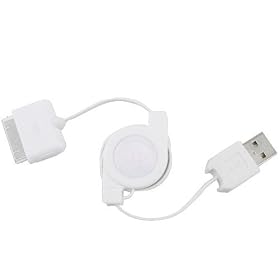 Emerge Tech Retractable USB Cable for iPod (White) by Emerge Tech
