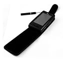 GadgetsNTechs Black Leather Flip Case for LG KU990 Viewty