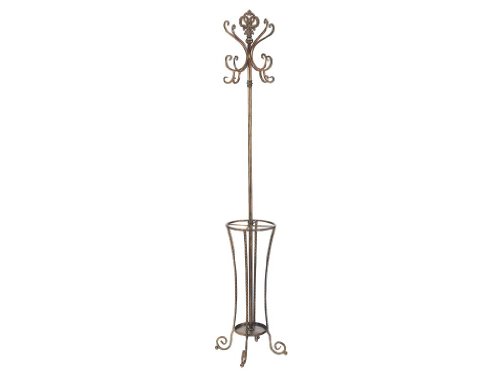 CBK Ltd Casa Cristina Collection Iron Coat Rack with Umbrella Basket - 74-Inch H Image CBK Ltd Casa Cristina Collection Iron Coat Rack with Umbrella Basket - 74-Inch H