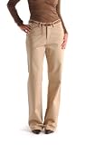 Lee Jeans Womens Missy One True Fit Belted Soft Flare Casual Pant