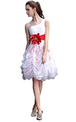 A-line Beaded Ruched Applique One Shoulder Sleeveless Chiffon/Viscose Prom Dress/Party Dress 