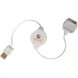 Emerge Tech Retractable USB Cable for iPod (White)
