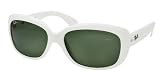 Ray Ban 4101 Shiny White/Crystal Green-Gray Jackie OHH Sunglasses