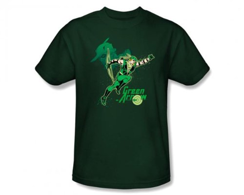  Green Arrow In Action DC Comics Justice League Superhero T-Shirt Tee
