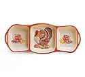 Thanksgiving Turkey Divided Relish Serving Dish For Kitchen Decor And Festive Holiday Table Decor