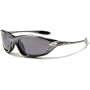 X Loop X44 Sunglasses Wrap Style UV400 Lens for Baseball, Softball, Cycling, Golf, Kayaking and All Active Sports (gunmetal)