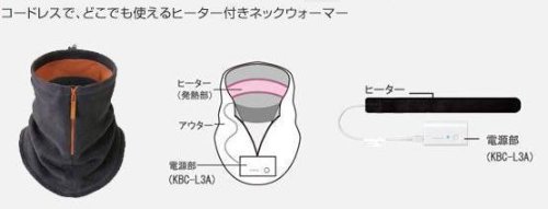 SANYO エネループネックウォーマー 充電式ネックウォーマー チャコールグレー ENW-NW1S(HC)