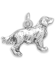 Sterling Silver Golden Retriever Charm