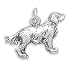 golden_retriever3golden retriever - Sterling Silver Charm 5 in tall 3D Golden