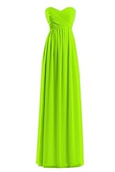 A-line Strapless Chiffon Crinkled Pleated Empire   Waistline Evening Dress 