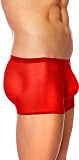 Mens Sheer Red Pouch Underwear - Small/Medium